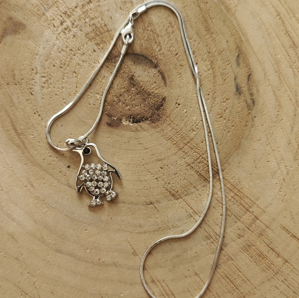 Crystal Penguin Necklace